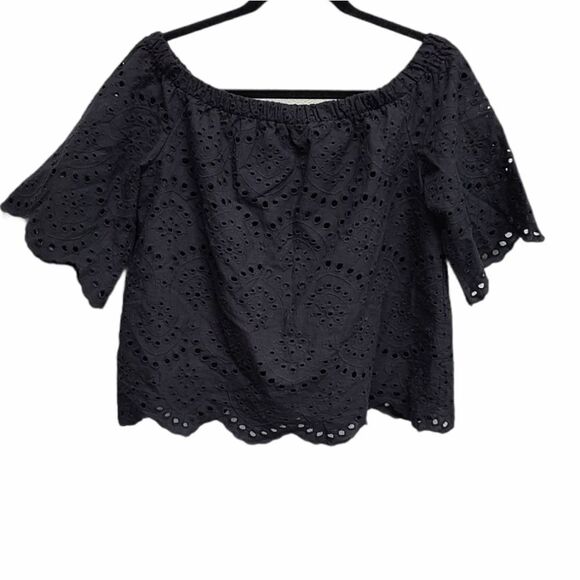 Do+Be‎ Embroidered Scalloped Cropped Top Size Small - Picture 1 of 6
